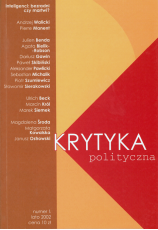 Krytyka Polityczna nr 1: inteligenci: bezradni czy martwi?