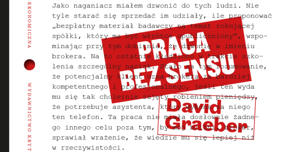 "Praca bez sensu" Graebera wśród 20 książek, które trzeba w tym roku przeczytać!