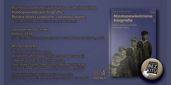 W Bramie o książce - spotkanie z Jakubem Gałęziowskim w Lublinie