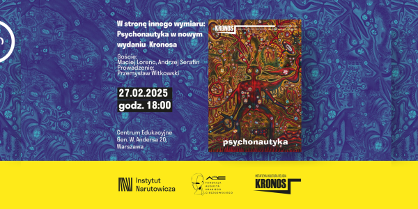 Maciej Lorenc - autor naszych książek o psychodelikach - gościem spotkania kwartalnika Kronos „Psychonatyka”
