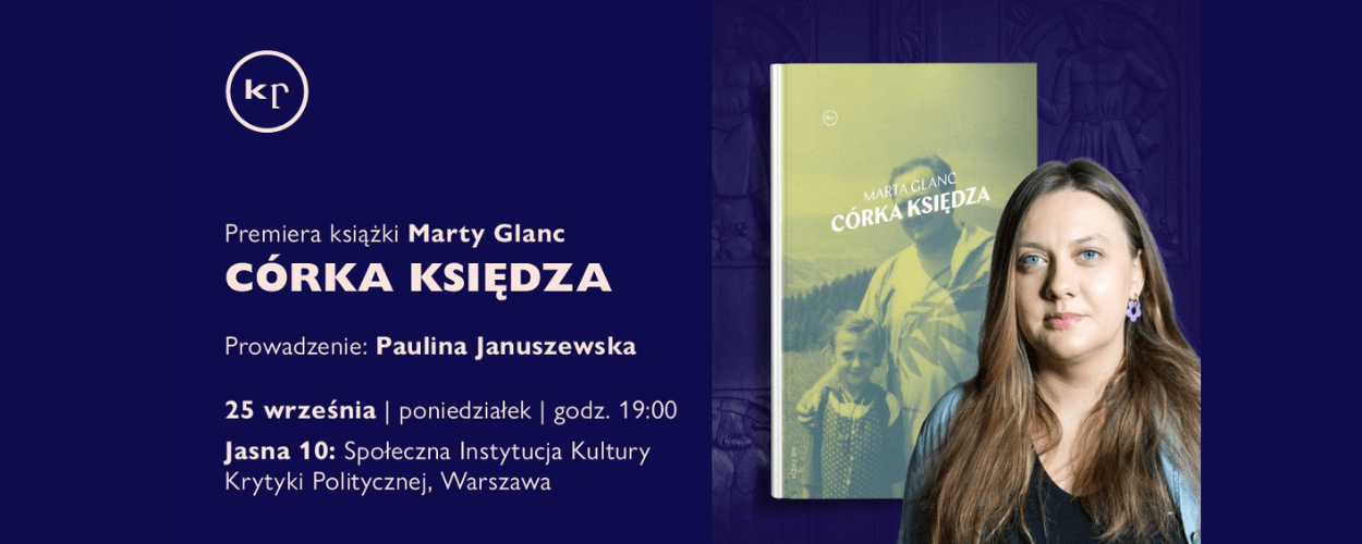 "Córka księdza" - premiera książki Marty Glanc