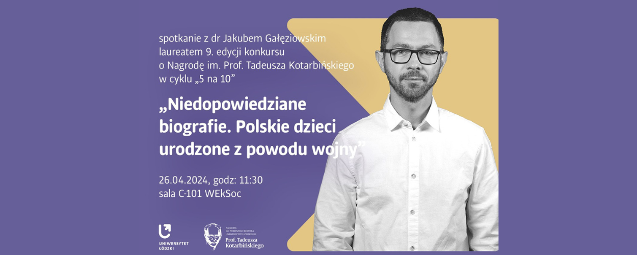 Rozmowa z dr. Jakubem Gałęziowskim w cyklu spotkań z 5 autorami najlepszych książek humanistycznych w Polsce